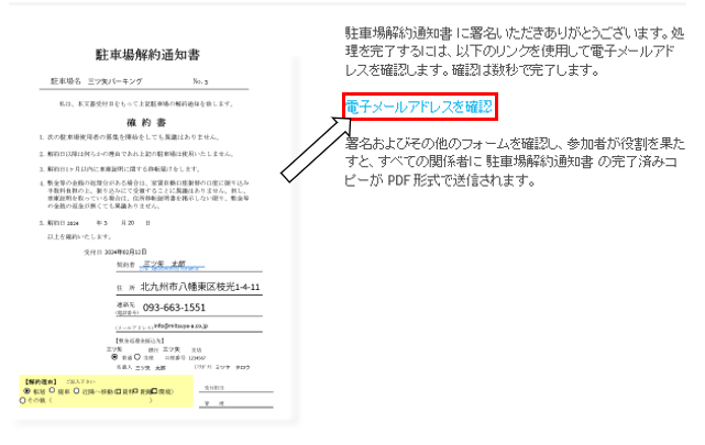 電子メールを確認